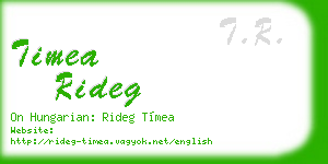 timea rideg business card